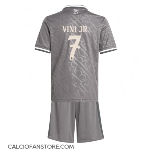 Maglia Calcio Real Madrid Vinicius Junior #7 Terza Divisa Bambino 2024-25 Manica Corta (+ pantaloncini)